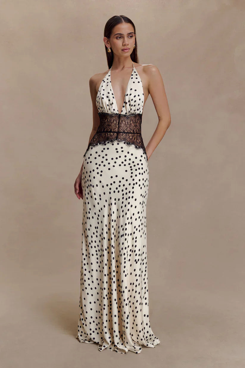 Sukienka maxi Elara Satin Lace