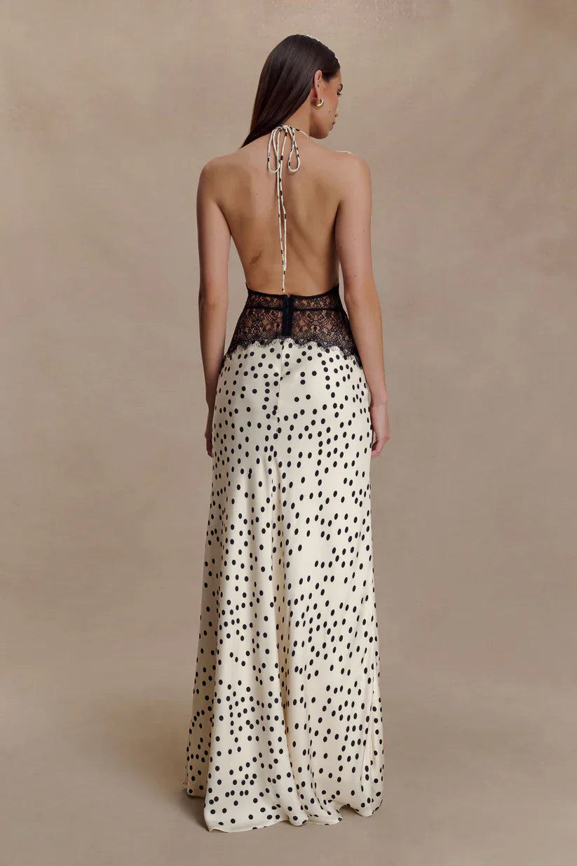 Sukienka maxi Elara Satin Lace