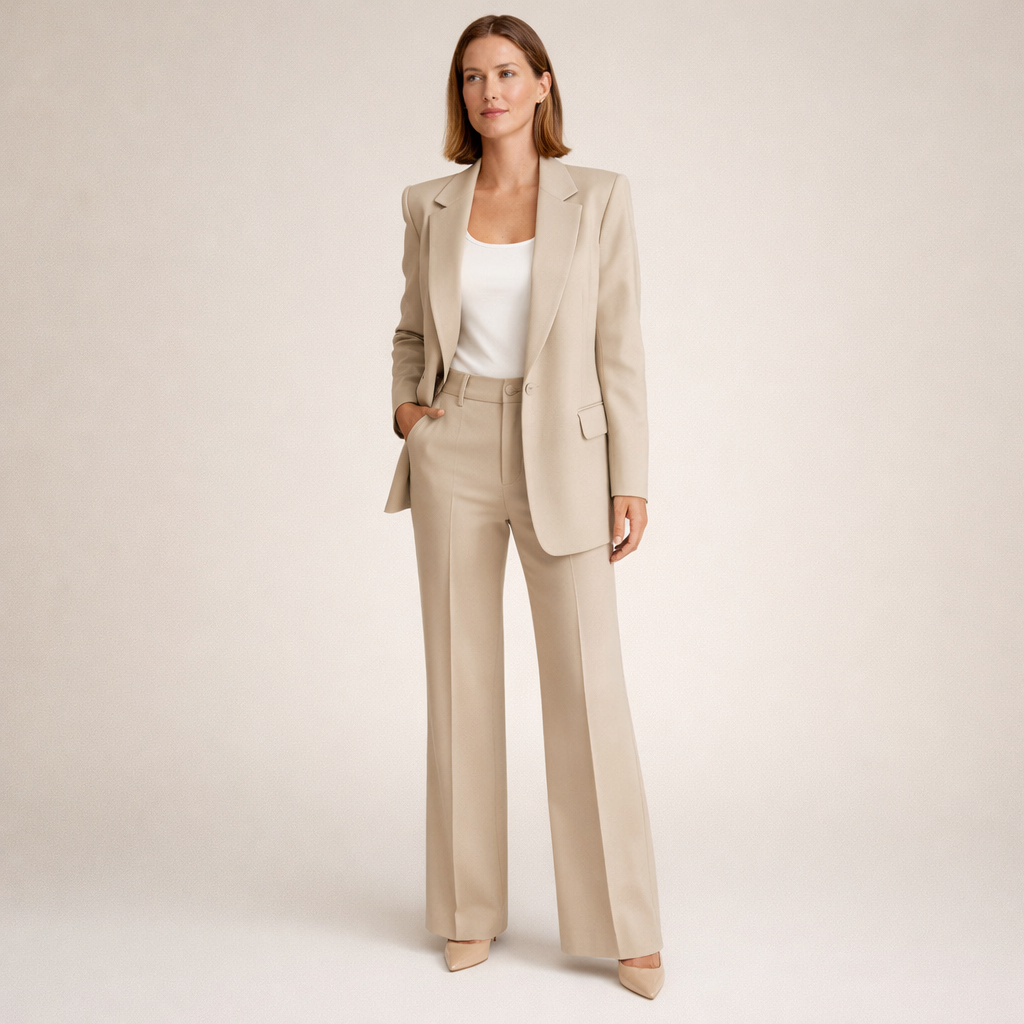Vanessa™ | Elegancki komplet garniturowy z rozszerzanymi spodniami