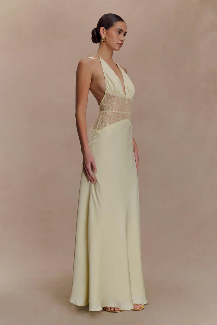 Sukienka maxi Elara Satin Lace