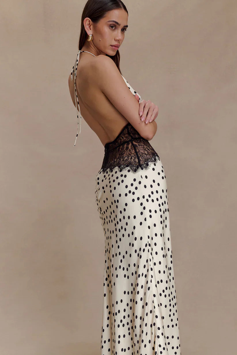 Sukienka maxi Elara Satin Lace