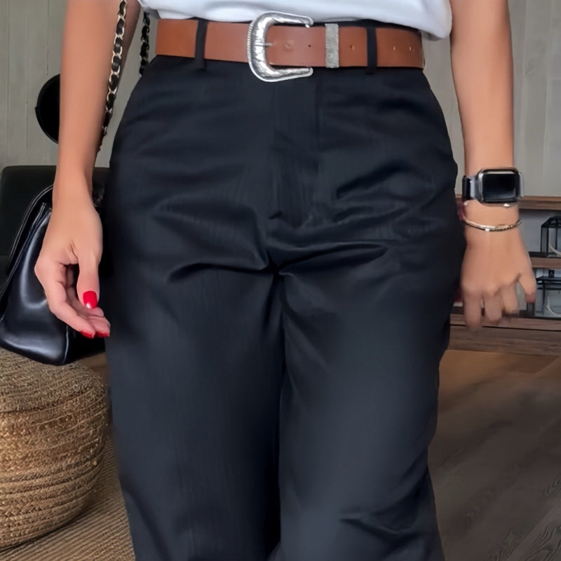 Elvirah | CASUAL BLAZERBROEK met Hoge Taille en Straight Fit