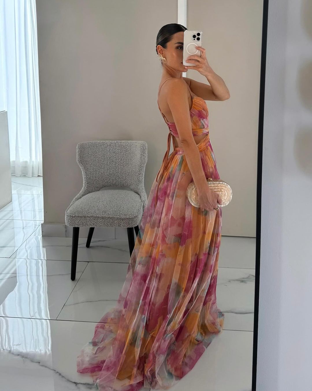 Giselle Letnia sukienka maxi w kwiaty