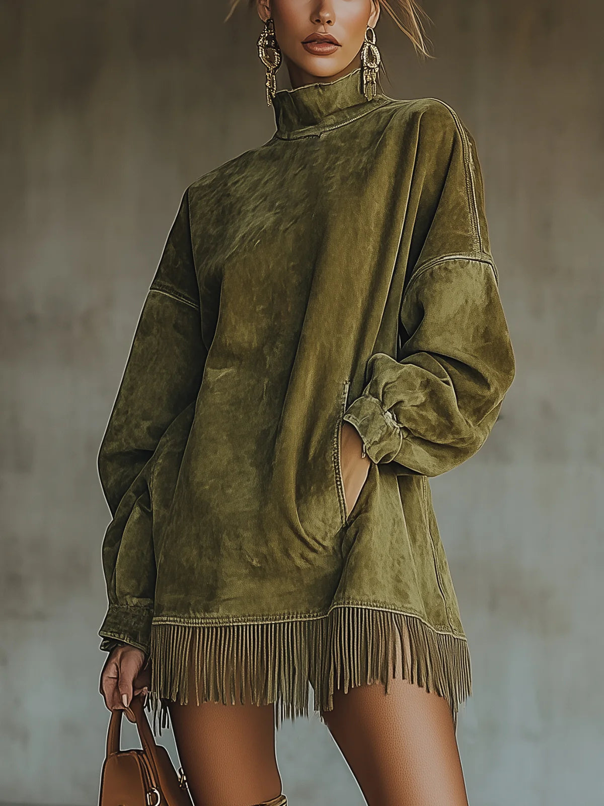 Tia | Sukienka suede